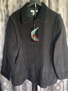 Silk Assets Black Silk Convertible Coat Jacket Vest L Y2K Quiet Luxury Timeless